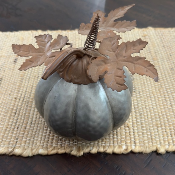 Galvanized metal pumpkin fall home decor Decorations accent - Picture 3 of 5